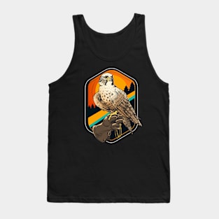 Falconry Falcon With Gloves Vintage Art Tank Top